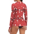 thumbnail image 5 of joogoo Womens UPF 50+ Sun Shirts Lights in Christmas Long Sleeve UV Protection Rash Guard Tops S, 5 of 7