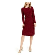 ALFANI $99 Womens New Burgundy Embellished Sheath Dress PXL Petites B+B