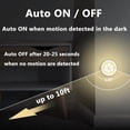 thumbnail image 3 of 3Pack LED Motion Sensor Lights Indoor, Closet Lighting, Battery Operated Night Light, Warm White, 3 of 5