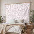 thumbnail image 3 of Pink Spring Floral Small Tapestry for Bedroom Wall Hanging Tapestry,Elegant Watercolor Summer Botanical Ceiling Backdrop Tapestries Poster Blanket Wall Decor for Teens Room Living Room Dorm 23" x 28", 3 of 8