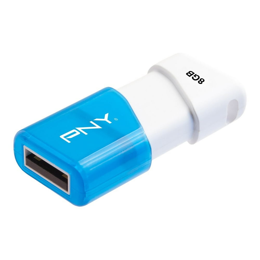 PNY Compact Attach USB flash drive 8 GB USB 2.0 blue Walmart