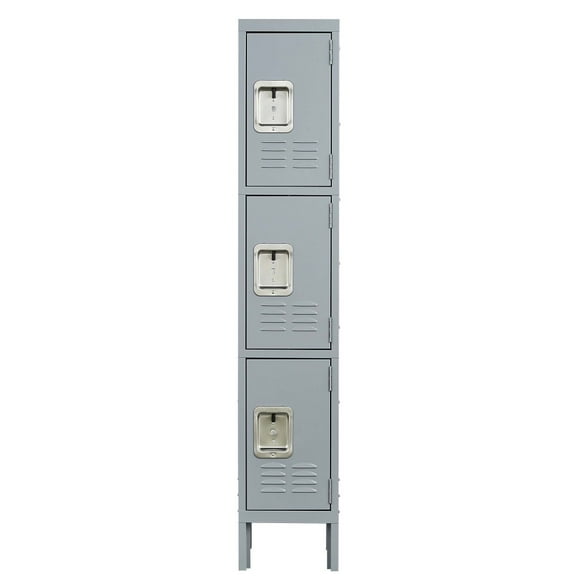 Metal Lockers With Lock for Employees,Storage Locker Cabinet for Home Gym Office School Garage,Gray