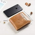 thumbnail image 3 of Microseven Genuine Leather Minimalist Bifold Wallets For Men RFID Blocking Slim Mens Wallet, 3 of 5