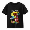 thumbnail image 7 of XAOFW Kid T-Shirt Boys 100 Days Of School Cartoon Letter Print Shirt Youth Children Short Sleeve Crew Neck Comfortable Stylish Holiday Vacation Tees, 7 of 7