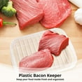 thumbnail image 2 of recipientes para tocino, soportes de plástico para carne con tapa, recipientes apilables para almacenamiento de queso con tapa para refrigerador, cajas de almacenamiento para refrigerador para tocino,, 2 of 6