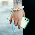 thumbnail image 2 of Naierhg Wristlet Keychain Drop Resistant Tassel Silicone Portable Bracelet Key Holder for Women, 2 of 8
