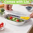 thumbnail image 6 of Duslogis Stainless Steel Kids Plates, Balanced Bites Divided Plates for Toddlers, Portion Control Plate, Metal Lunch Tray Dishes, Non Toxic & 100% BPA Free, Dishwasher Safe, Set of 2, 6 of 7