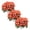 Harmony Orange Star, variant on Live Flowering New Guinea Impatiens - Harmony Orange Star (2 Plants Per Pack) - Beautiful Flowering Shade Flowers - 12" Tall by 5" Wide in 1 Qt Pot