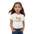 thumbnail image 4 of Byoo Toddler Girls Summer Soft Big Sister Printed Tee Shirt Short Sleeve Crewneck Tshirt, 4 of 7