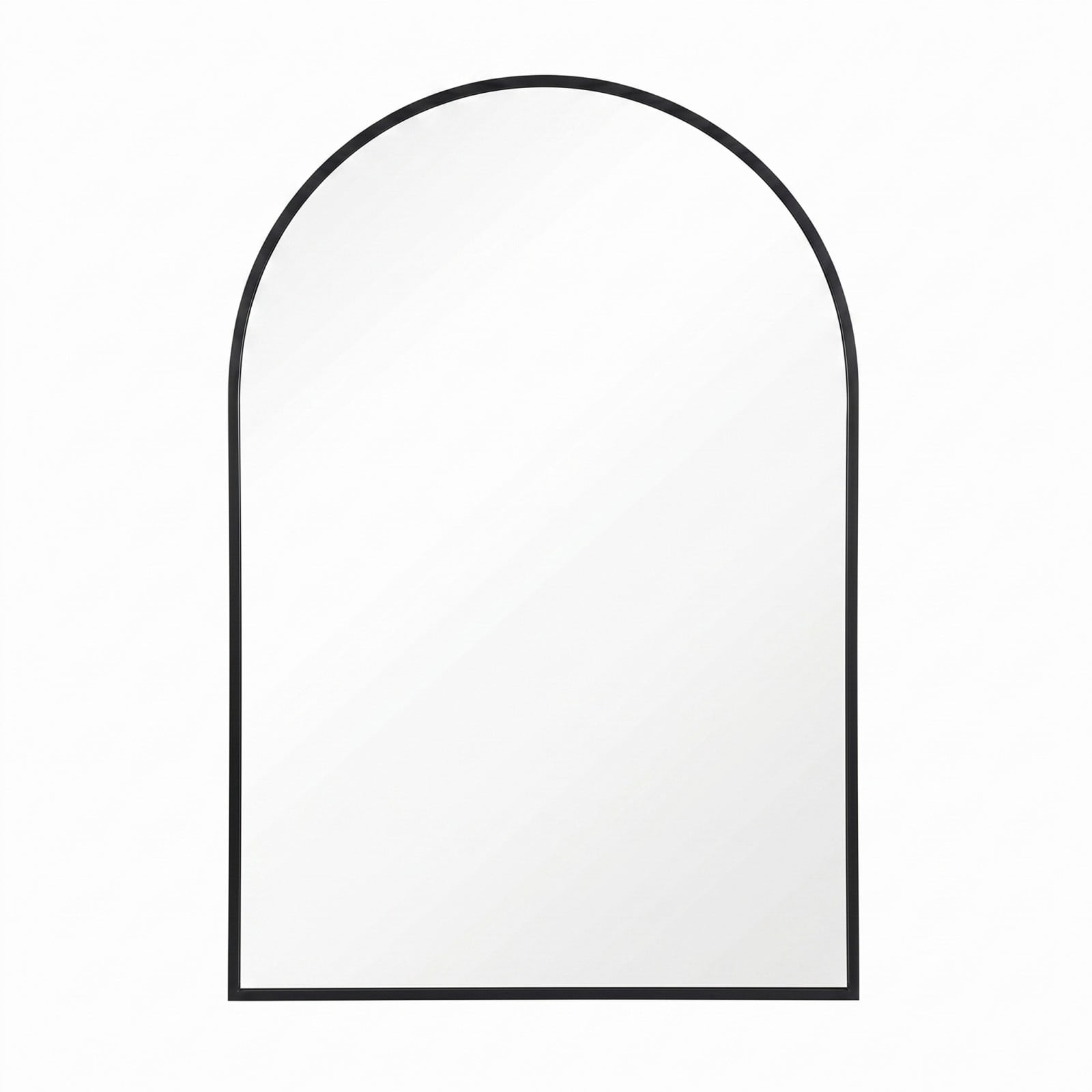 Gleamira 26"x38" Arched Bathroom Mirror Wall Mounted Mirror with Metal Frame, Black