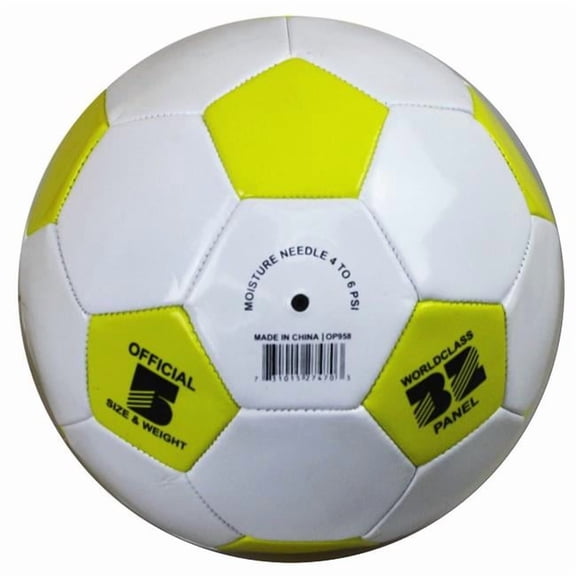 DDI 2366334 Soccer Balls for Sports, Yellow & White - Size 5 - Case of 50