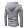 thumbnail image 4 of Fo Sweat à Capuche Classique Matelassé à Motif Carré pour Hommes (Blanc, m), 4 of 10