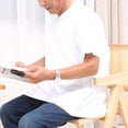 thumbnail image 4 of Short Sleeve T Shirts for Men Post-Surgery Open Side Snaps Tees Tops Mens Casual Solid Color Crewneck Breathable Basic Loungewear Tshirts Shirt, 4 of 6