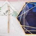 thumbnail image 2 of Efavormart 25 Pack | 9" Navy/Gold Hexagon Dinner Paper Plates, Disposable Party Plates, 2 of 11
