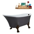 thumbnail image 2 of 55" Streamline N355ORB-ORB Clawfoot Tub and Tray With External Drain, 2 of 11