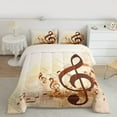 thumbnail image 2 of Manfei Pop Music Melody Bedding Comforter Set, Chic Musical Note Twin Comforter Sets, Watercolor Artwork Reversible Bedding Set, Super Cozy Room Decor, 2 Pieces, 2 of 8