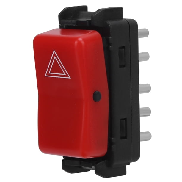Interruptor Intermitente de Advertencia, Interruptor de Luz de Peligro Metal ABS Suave Red 1248200110 Para Accesorios de Automóviles Reemplazo de W201 1982-1993