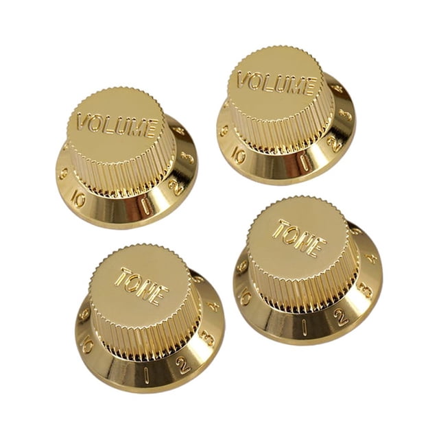 heritaly Electric Guitar Control Knobs Replacement Parts Volume Knob Enjoyable String Tone Button Music Adults Children Gold 2T2V 1Set