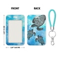 thumbnail image 2 of WIRESTER Slide-Open ID Badge Holder Keychain, Hard Plastic Card Case with Clear Window for ID, Credit Card, Bus Pass & Photo – Ocean Sea Turtles, 2 of 6
