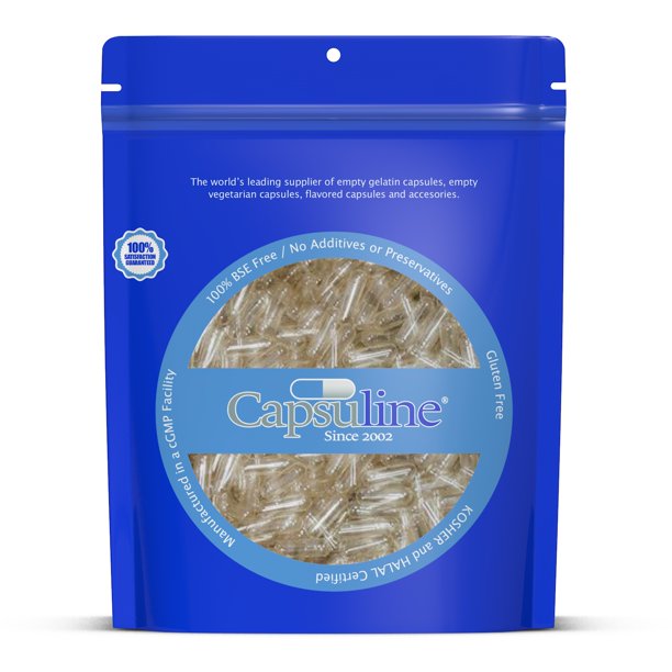 Clear Size 000 Empty Gelatin Capsules by Capsuline