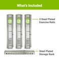 thumbnail image 3 of Web Slide 3-Pack Basics Rail System with Storage Rack, Stainless Steel - Perfect for Dynamic Warm-ups, CrossFit, Stretching, and Strength Building - Physical Rehab Equipment for Clinic, Home, or Gym, 3 of 7