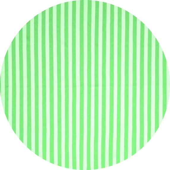 Ahgly Company Indoor Round Solid Emerald Green Modern Area Rugs, 5' Round