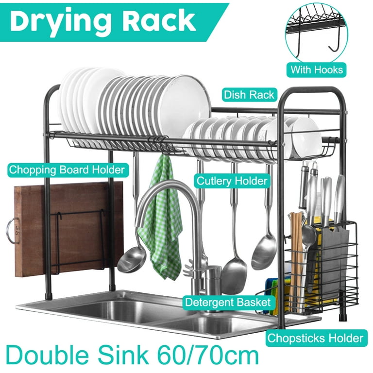 Kitchen Sink Dish Drying Rack Drainer Washing Holder Basket Kitchen  Accessories