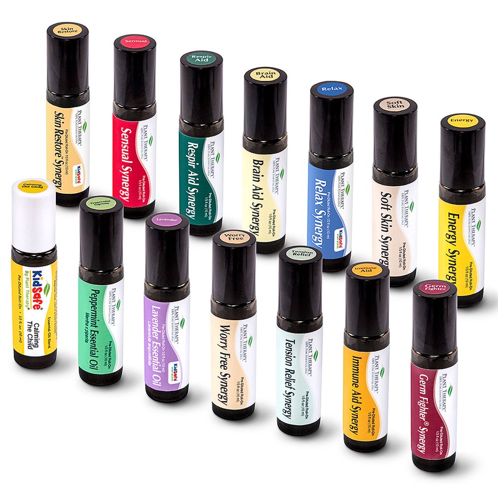 Plant Therapy 14 Essential Oil RollOn Set 100 Pure, Therapeutic Grade