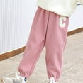 thumbnail image 2 of NIEWTR Parachute Pants for Toddler Girls Baggy Cargo Pants Drawstring Elastic Waist Y2K Pants Sweatpants Trousers with Pockets Cargo Sweatpants,Pink,7-8 Years, 2 of 7