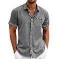 thumbnail image 1 of Hawaiian Shirt For Men, Men's Vintage Button Down Bowling Shirts Short Sleeve Summer Beach Shirt 3XL, 1 of 5