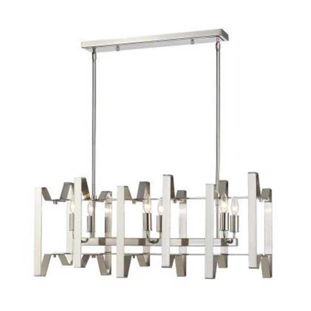 6 Bulb Island Or Billiard Light - Brushed Nickel