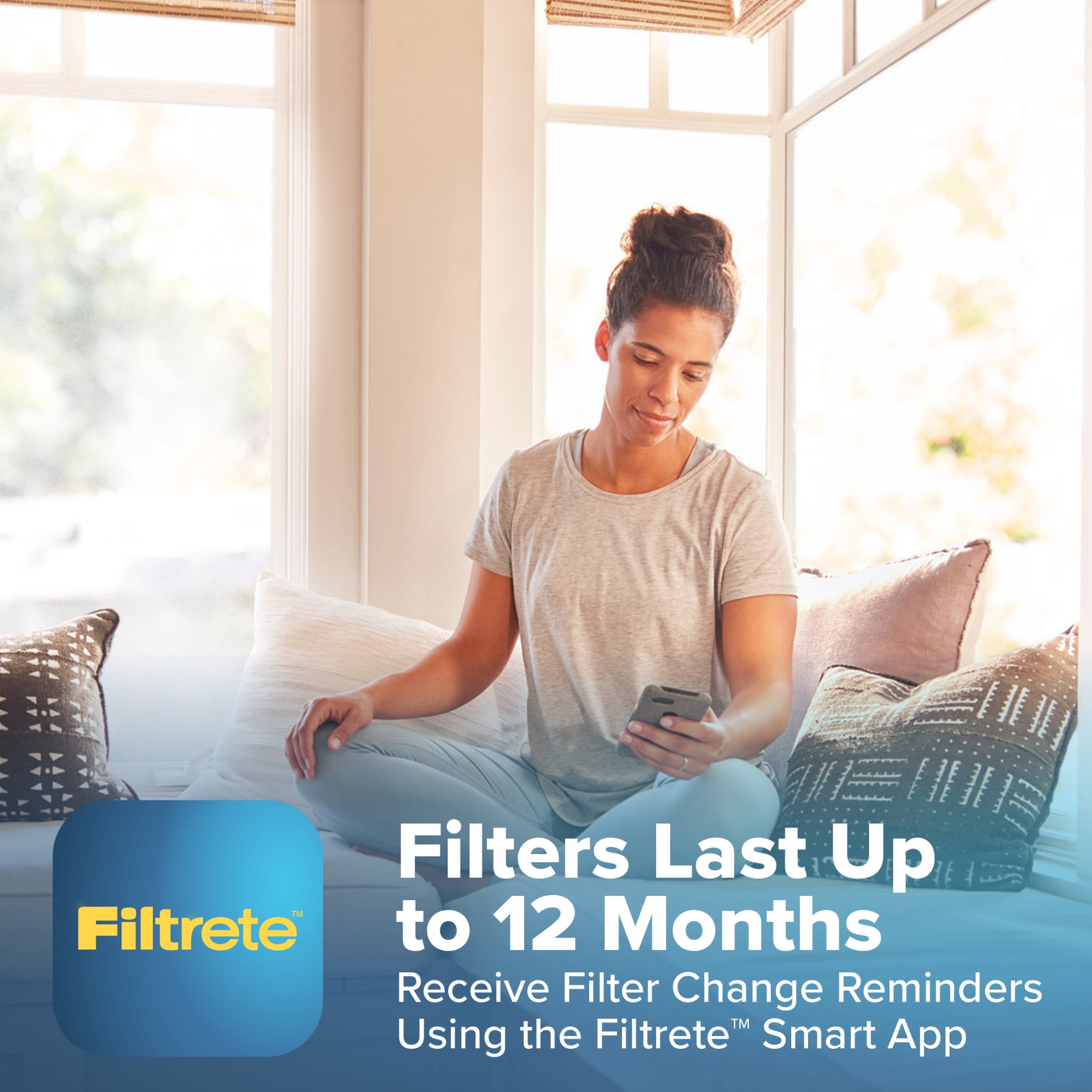 Filtrete 16x25x4 Replacement Air Filters, MPR 1550 MERV 12, Ultra Allergen Reduction, 2 Pack