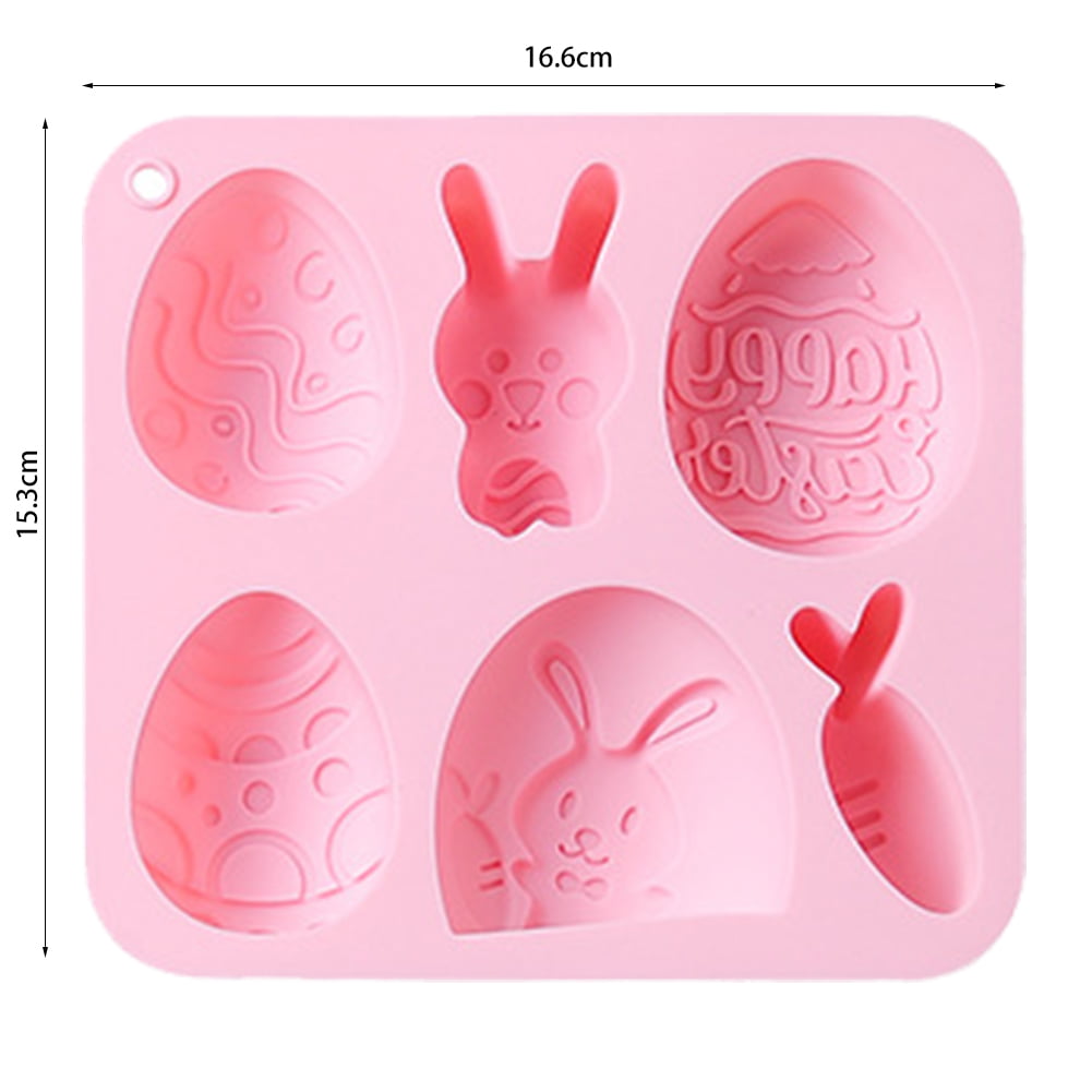 Silicone Easter Eggs Bunny Mold Fondant Cake Chocolate Baking Molds DIY Tool US 