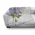 thumbnail image 3 of Lilac Soft Flannel Fleece Throw Blanket, Illustration of a Posy of Rural Meadow Blossoms Feng Shui Soulful Nature Theme, Cozy Plush for Indoor and Outdoor Use, 50" x 60", Multicolor, by Ambesonne, 3 of 6