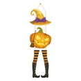 thumbnail image 2 of Halloween Door Hanging Sign - Halloween Hanging Wall Decor,Halloween Porch Decor,Home Decor Happy Halloween Pumpkins Painted Hanging Door Sign Rustic Welcome Sign Funny Paper Fall Door Decor (C), 2 of 9