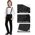 thumbnail image 5 of Boys' Formal Suit Set, with Suspenders, Double Vents, Adjustable Waist, 5 of 18