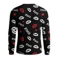 thumbnail image 4 of LWavelet Men's "XOXO" & Lip Print Sweater - Playful Design, Perfect for Valentine's Day Celebrations & Casual Hangouts Vermilion XL, 4 of 6