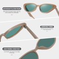 thumbnail image 4 of Gafas de Sol Retro Vintage Ojo de Gato Fozono UV400 FZN7514 para Mujer, 4 of 6