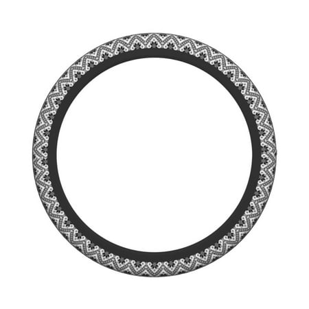 XMXY Car Steering Wheel Cover, Pixel European Art Non-Slip Jeep Truck Universal Elastic Steering Wheel Protector 15 inch