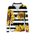 thumbnail image 4 of Camiseta holgada estampada a la moda para mujer, blusa de manga larga, Tops informales con solapa Pompotops  FGAJ21517, 4 of 5