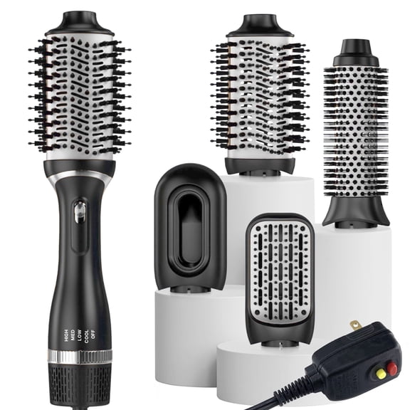 SKIMI Hair Dryer Brush, Black Blow Dryer Brush, Curly, Dry, Oval Hot Air Brush