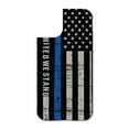 thumbnail image 3 of DistinctInk Custom SKIN / DECAL compatible with OtterBox Defender for iPhone 11 Pro (5.8" Screen) - Thin Blue Line US Flag "United We Stand" - Show Your Support for First Responders, 3 of 5