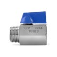 thumbnail image 2 of Válvula esférica QWORK Mini 1/2 NPT con rosca hembra y macho x2, 2 of 8