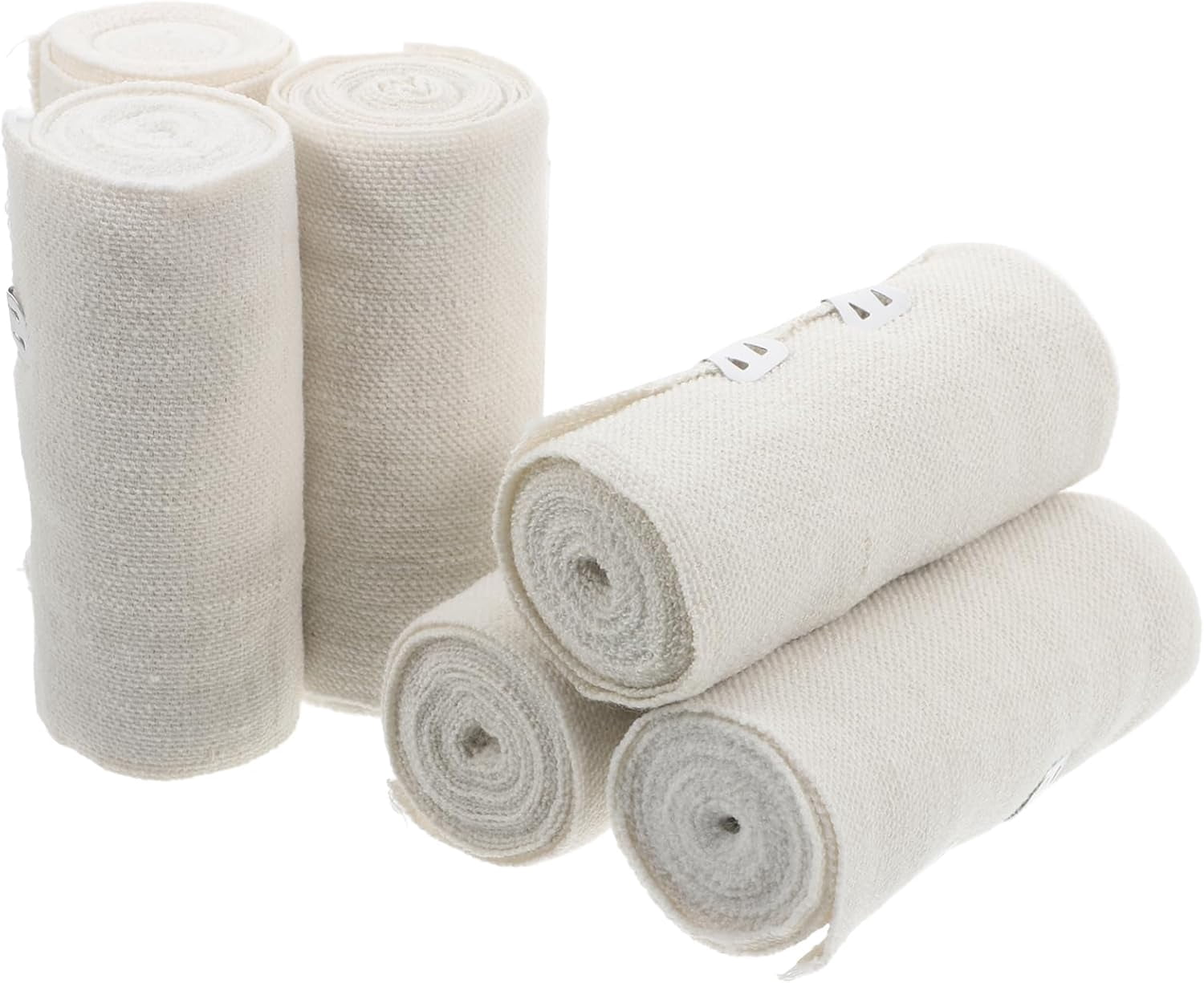 Bandage Wraps 6 Rolls White 100mm Cotton Prewrap for Arm Foot and Hand Wrapping