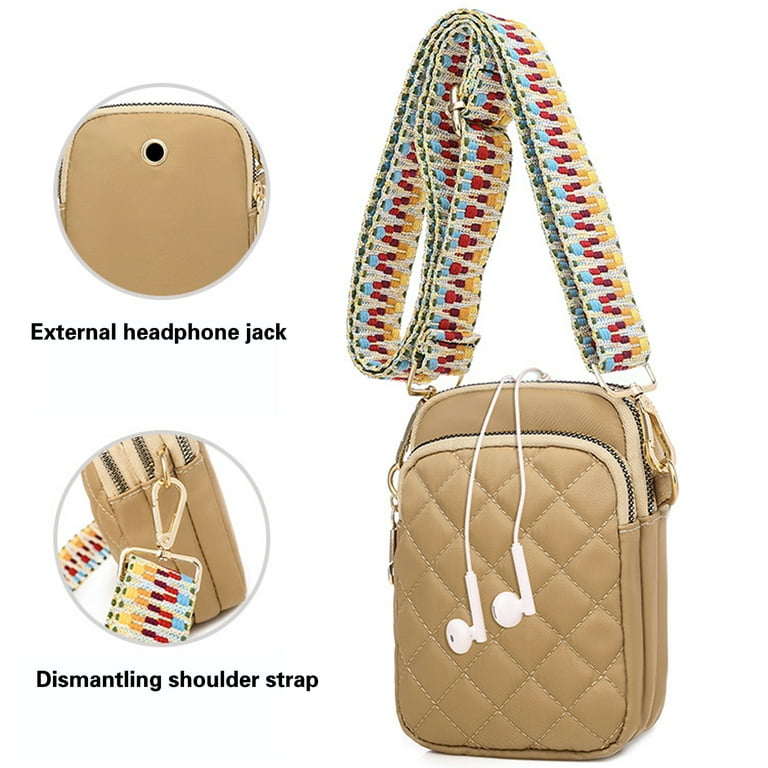 Small Crossbody Bag purse for Women,leather Shoulder handbag with  Adjustable Strap,Light Khaki，G140296 