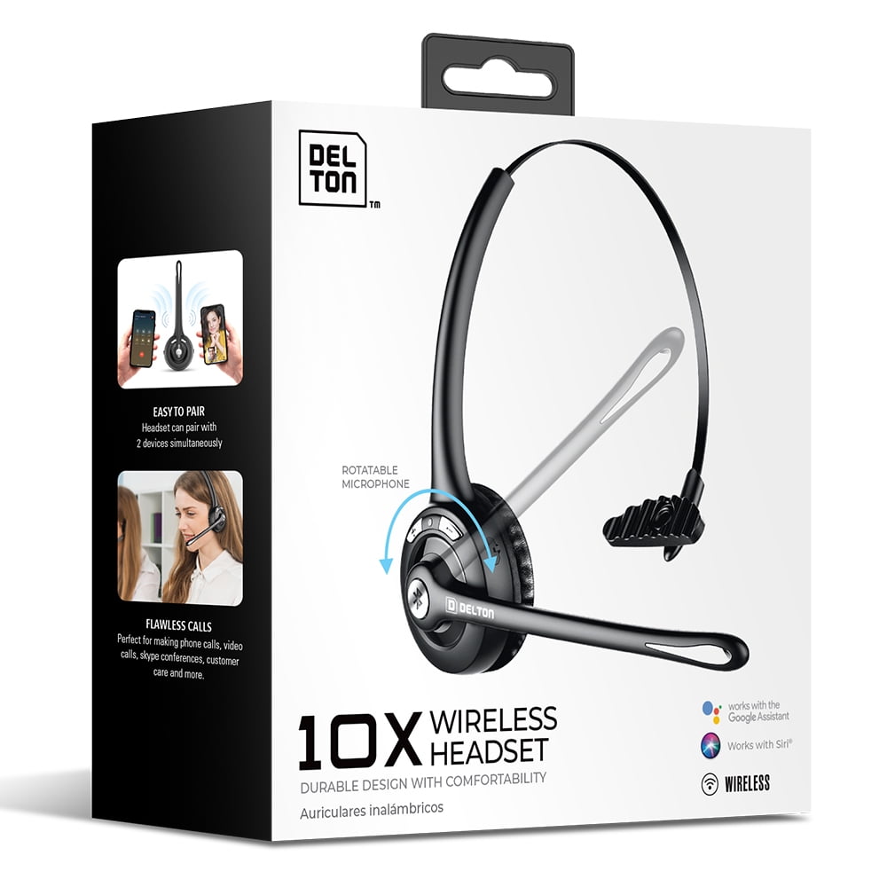 Delton OvertheHead Skype Bluetooth Wireless Headset with Mic