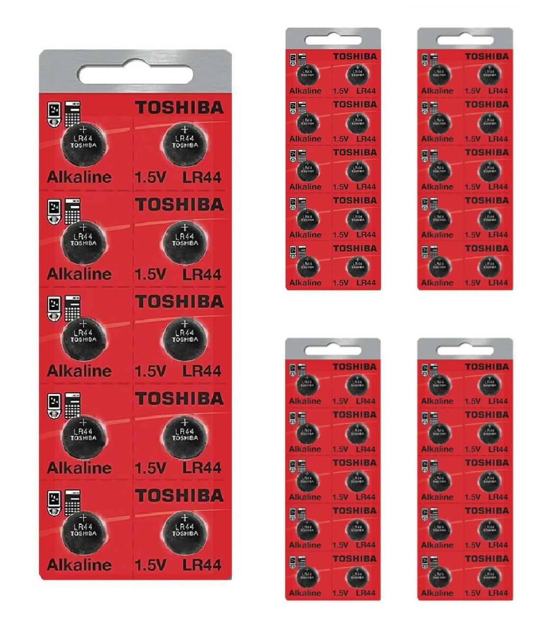 Toshiba LR44 - A76 Alkaline Button Battery 1.5V - 50 Pack - Walmart.com