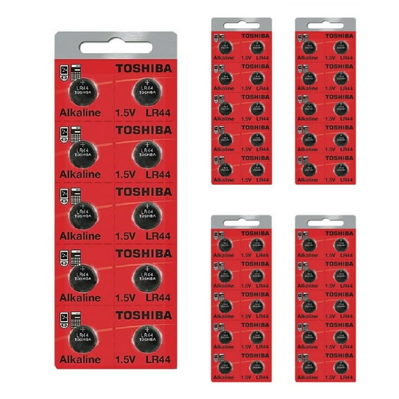 Toshiba LR44 - A76 Alkaline Button Battery 1.5V - 50 Pack