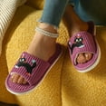 thumbnail image 4 of CYRBOKO Fuzzy Slippers for Women, Badroom Open Toe Warm Comfy Houses Slippers Purple Size 8-9, 4 of 7