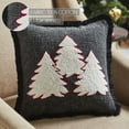thumbnail image 6 of VHC Brands 3 Christmas Trees Black Woven Pillow 12x12, 6 of 6